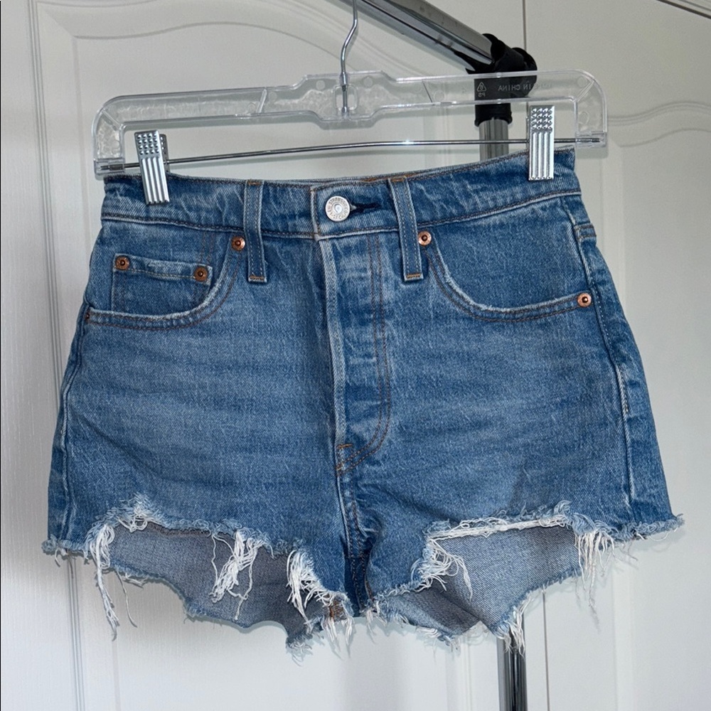 Levi's Distressed Blue Jean Shorts